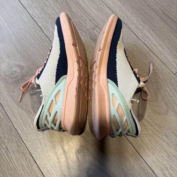 Kizik Womens Size 8.5 Men’s 7.5 SlipOn Hands-Free Sneakers Peach Cream Mint Knit - Picture 7 of 14